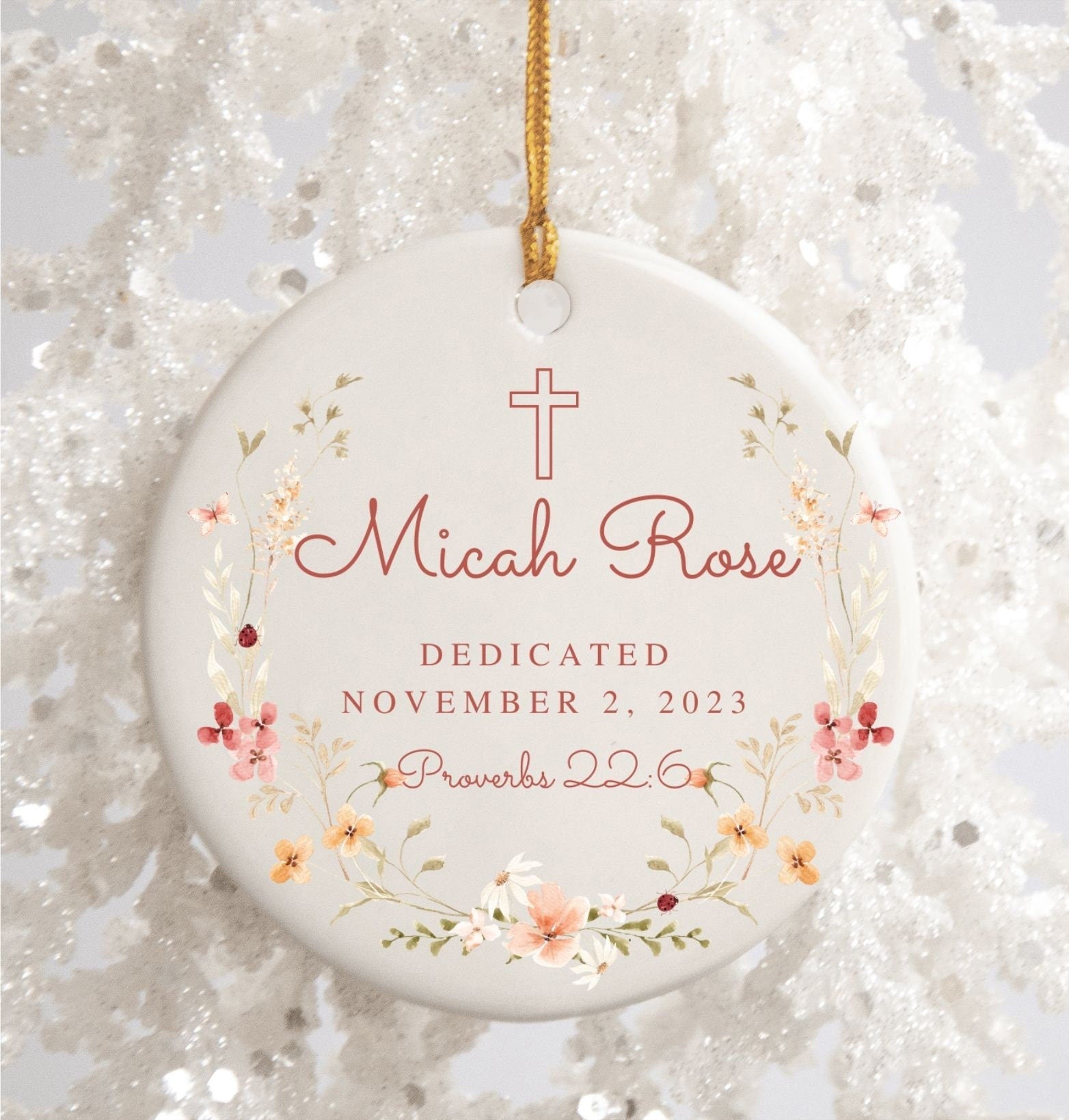 Personalized Christmas Ornament and Ornament Baptism Gift for Boy, Nativity Scene Christmas Ornament, Ideas For Christmas Trees, Religious Christmas Decorations DCLAF07